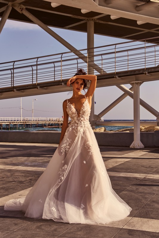 robe de mariée bohème trapèze au centre-ville de Marseille